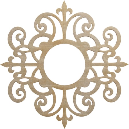Ekena Millwork Dijon Wood Fretwork Pierced Ceiling Medallion, Hickory, 22"OD x 7 1/8"ID x 1/4"T CMWP22X22X0250DIHI